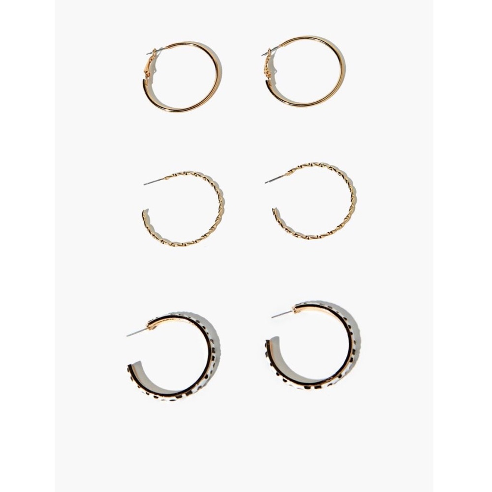 5 for $15 ✨ Speckled Print Hoop Earring Set
